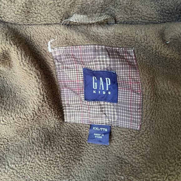 GAP Kids XXL Camo Houndstooth Sherpa-Lined Parka Jacket – Rare Y2K Style - Picture 12 of 12